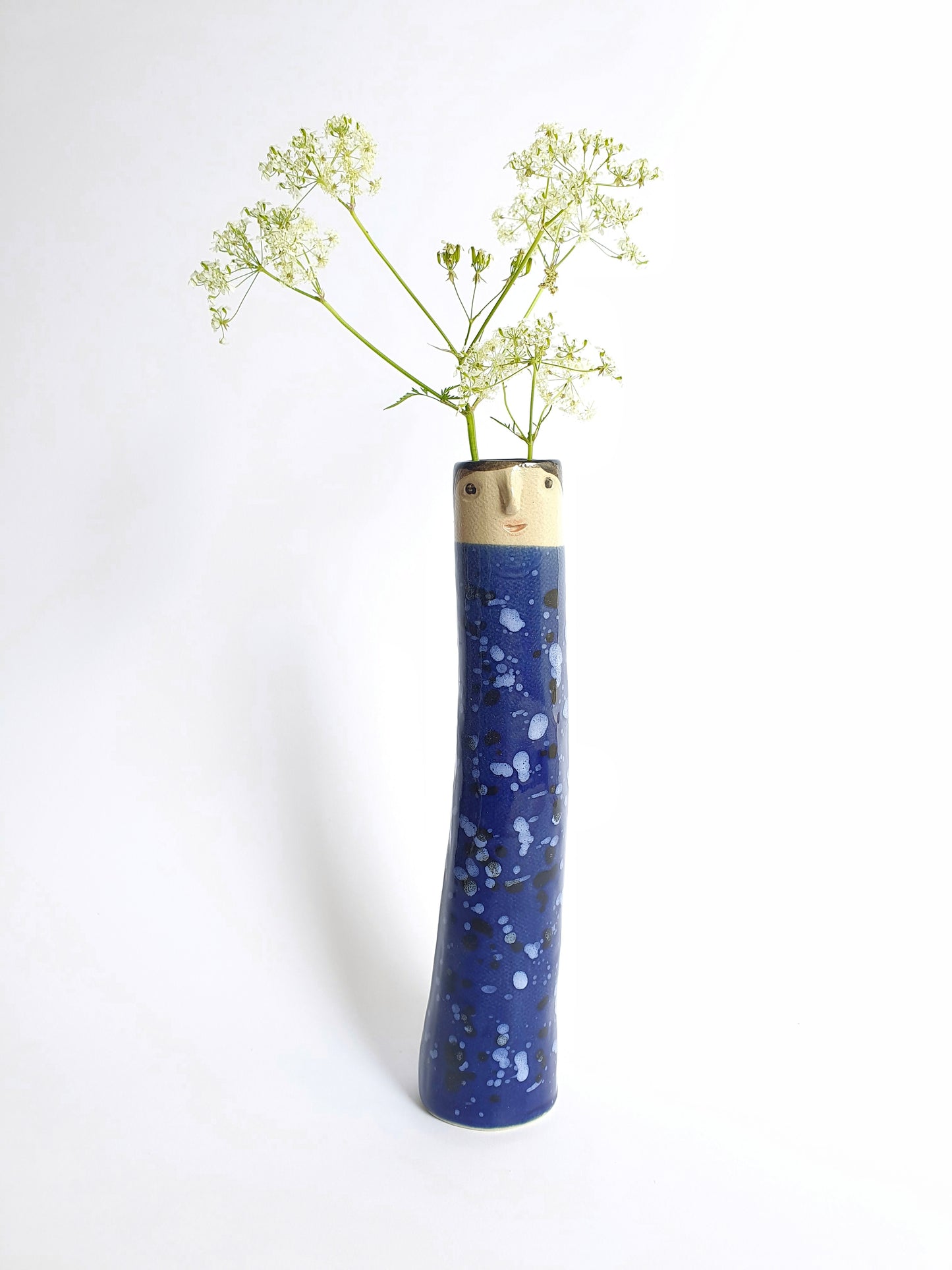 Creamy Blue Bud Vases - Ceramic Connoisseur