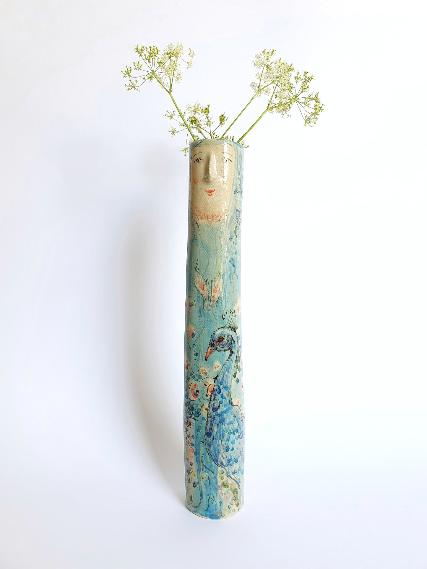 Peacock Family Bud Vases - Ceramic Connoisseur