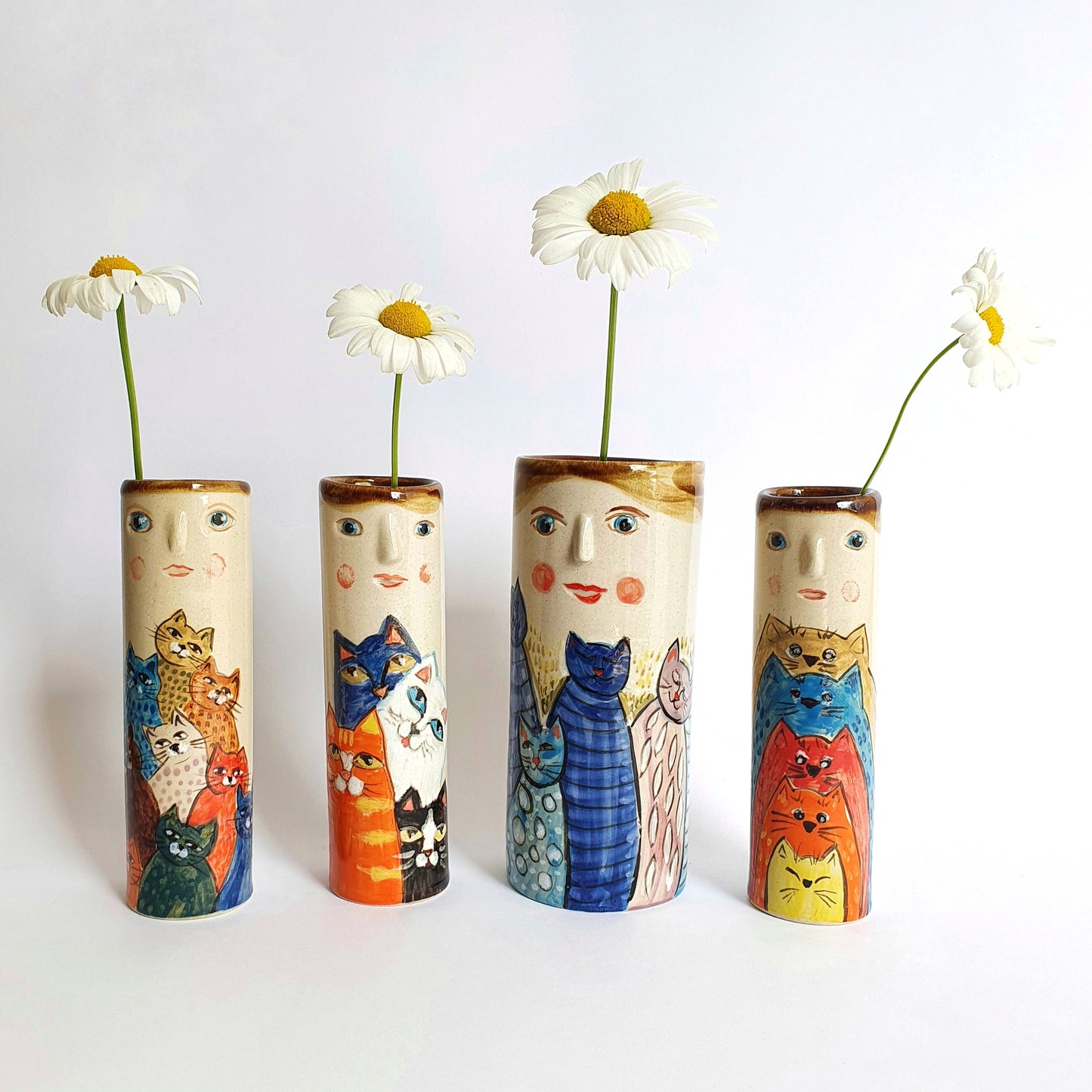 Petite Cats Bud Vases - Ceramic Connoisseur