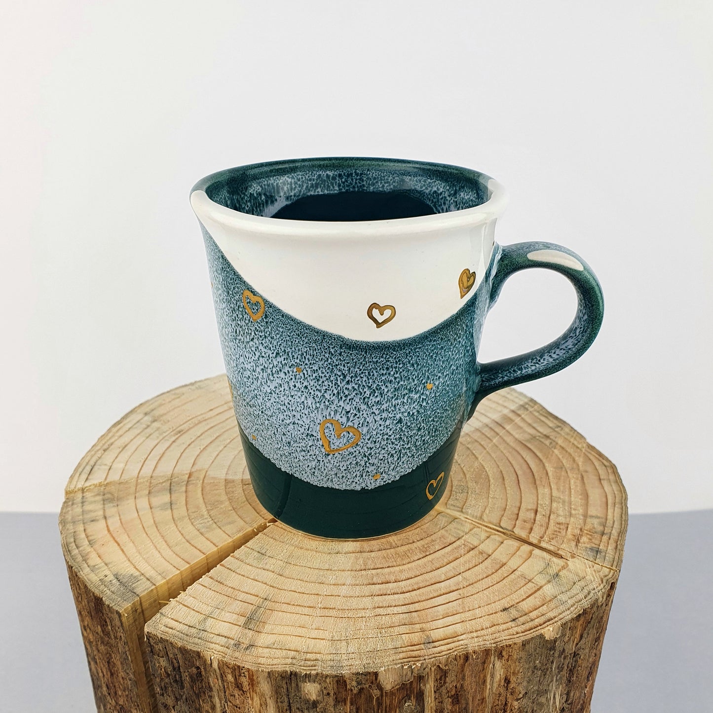 Gold Hearts Petite Mugs - Ceramic Connoisseur