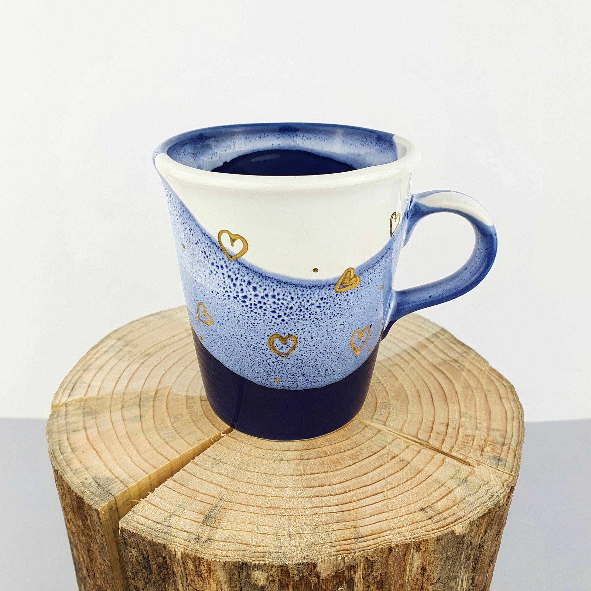 Gold Hearts Petite Mugs - Ceramic Connoisseur