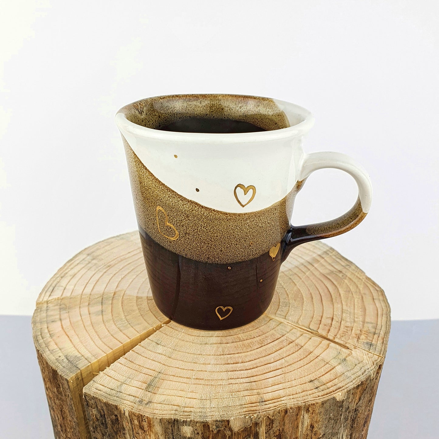 Gold Hearts Petite Mugs - Ceramic Connoisseur