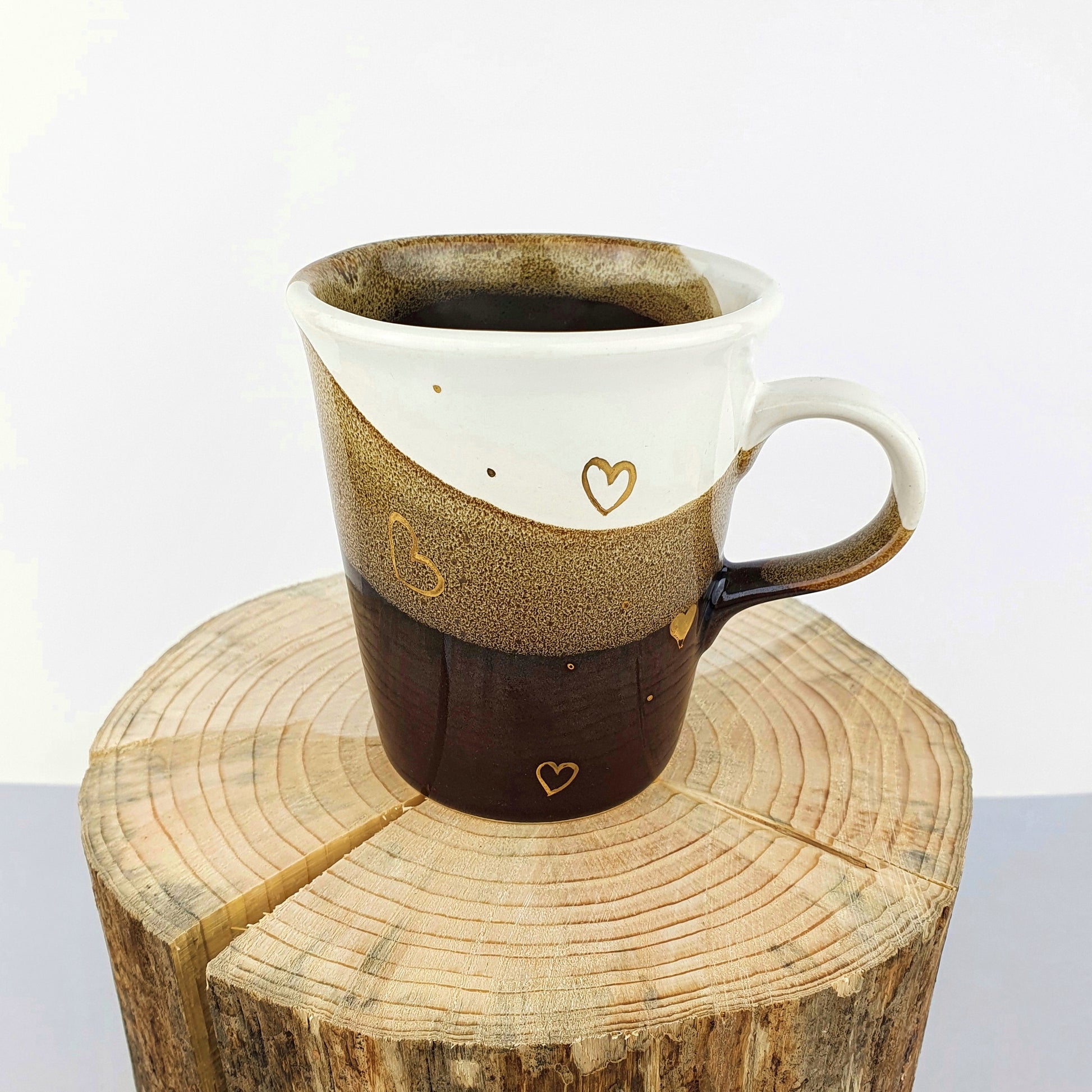 Gold Hearts Petite Mugs - Ceramic Connoisseur