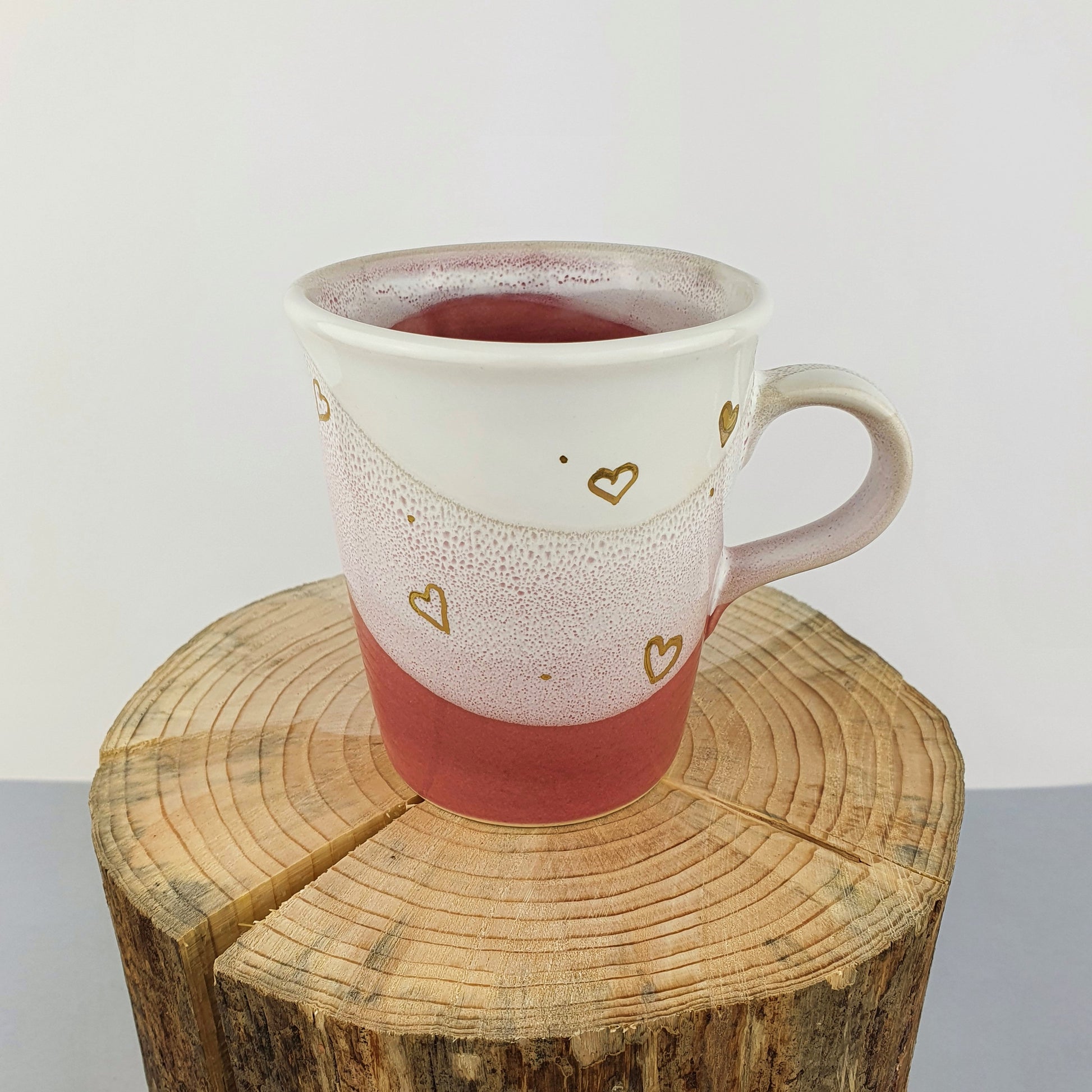 Gold Hearts Petite Mugs - Ceramic Connoisseur