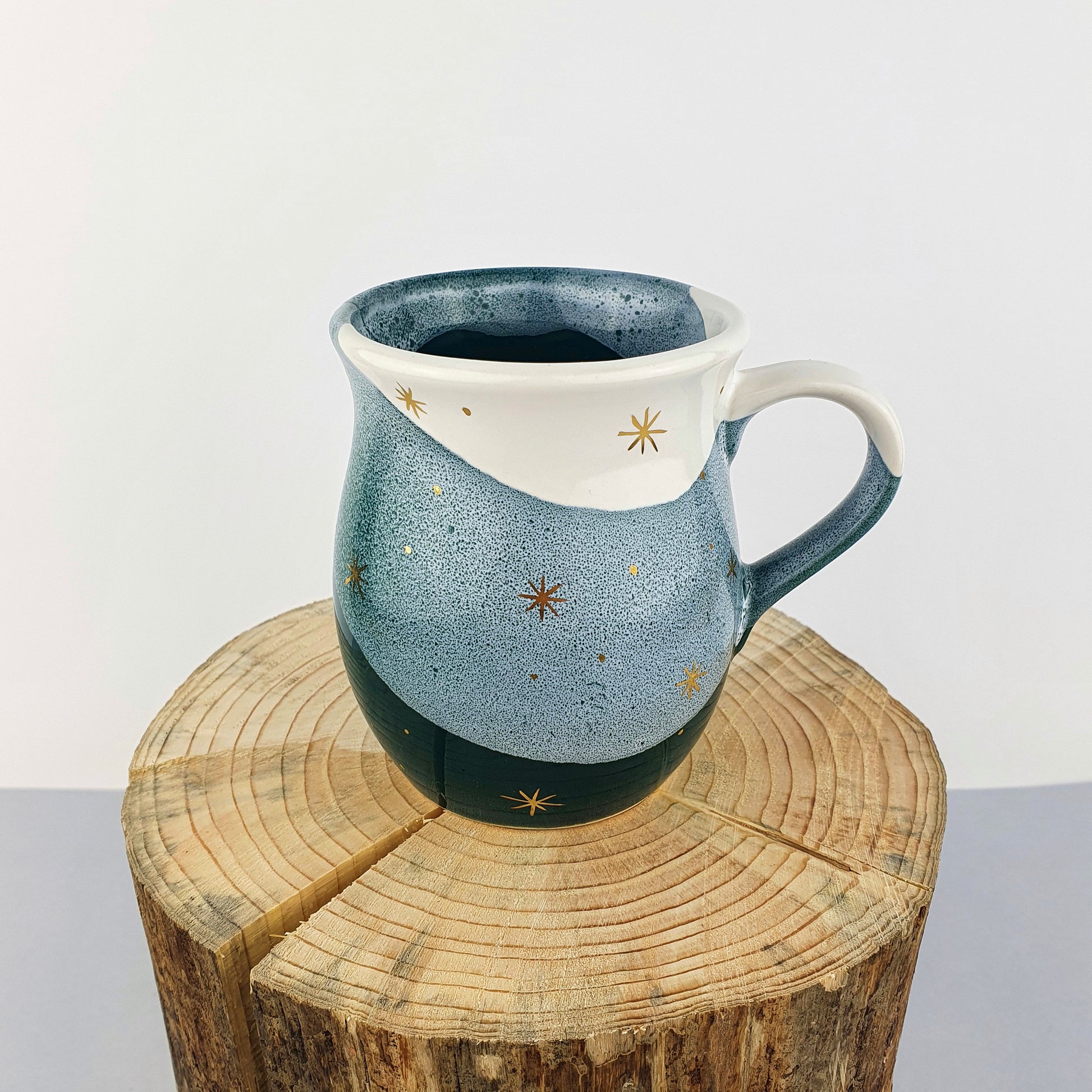 Gold Stars Belly Mugs - Ceramic Connoisseur