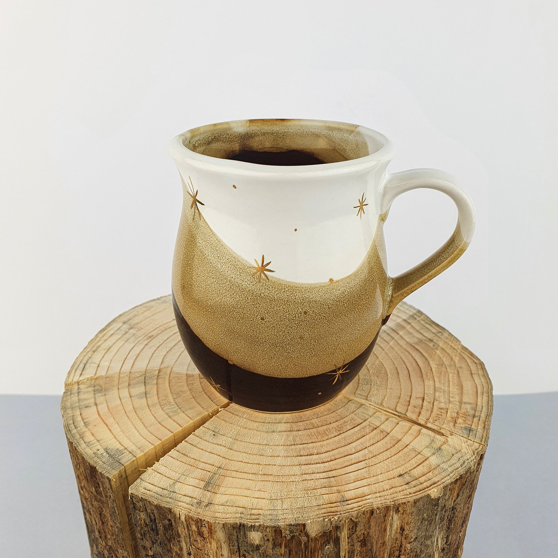 Gold Stars Belly Mugs - Ceramic Connoisseur