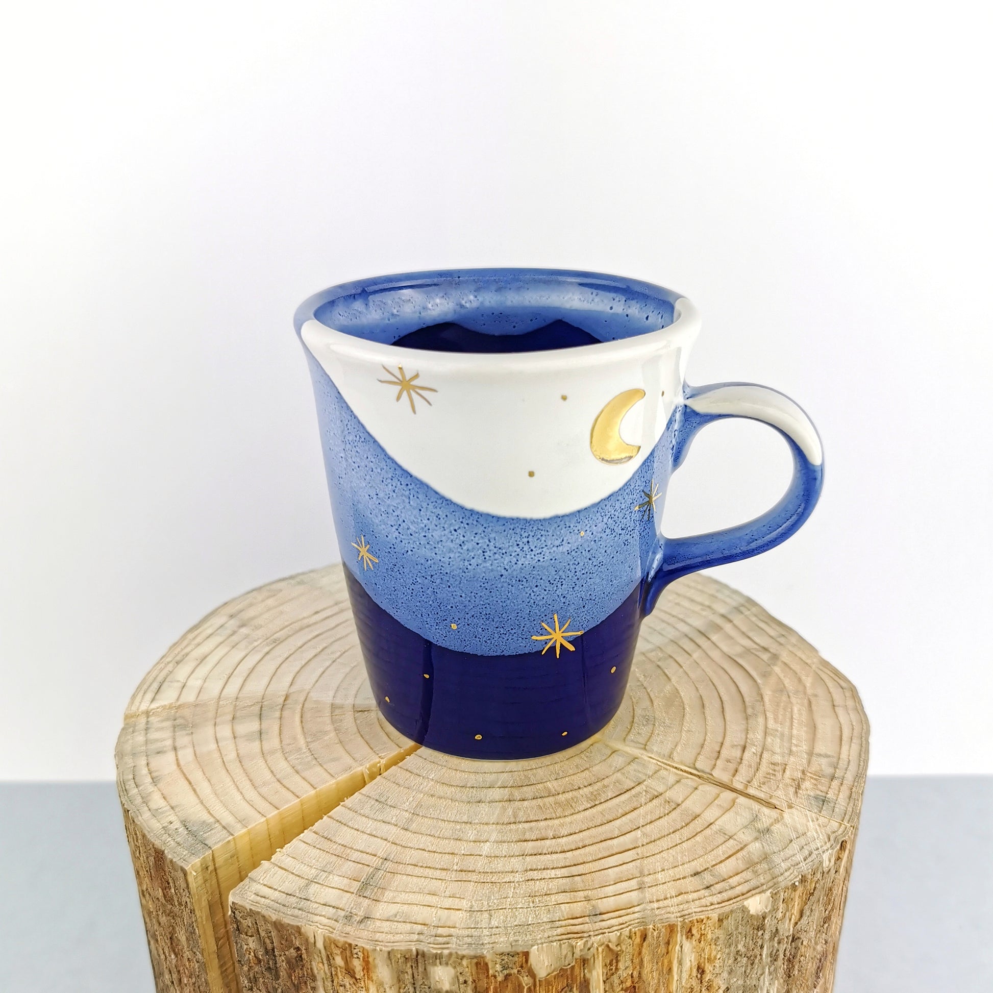 Gold Moon With Stars Petite Mugs - Ceramic Connoisseur
