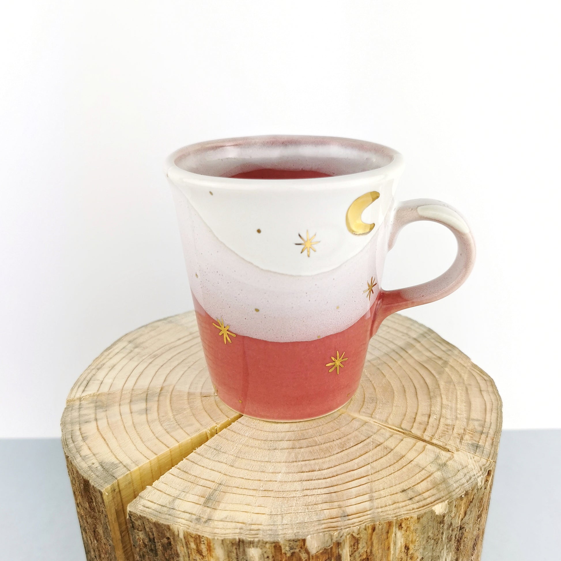 Gold Moon With Stars Petite Mugs - Ceramic Connoisseur