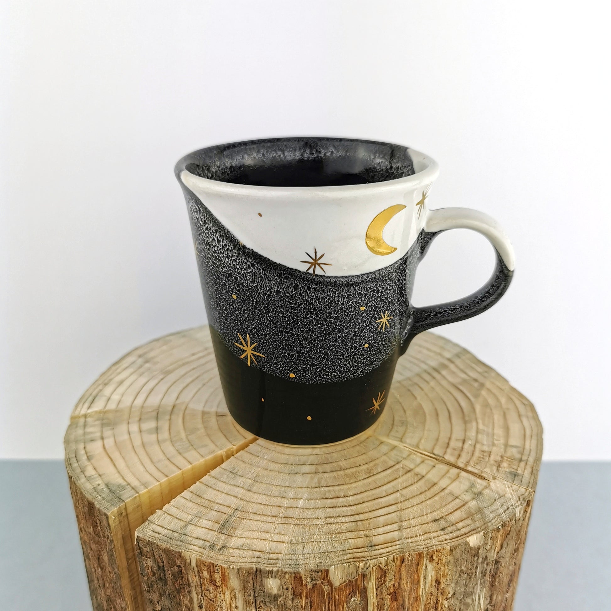 Gold Moon With Stars Petite Mugs - Ceramic Connoisseur