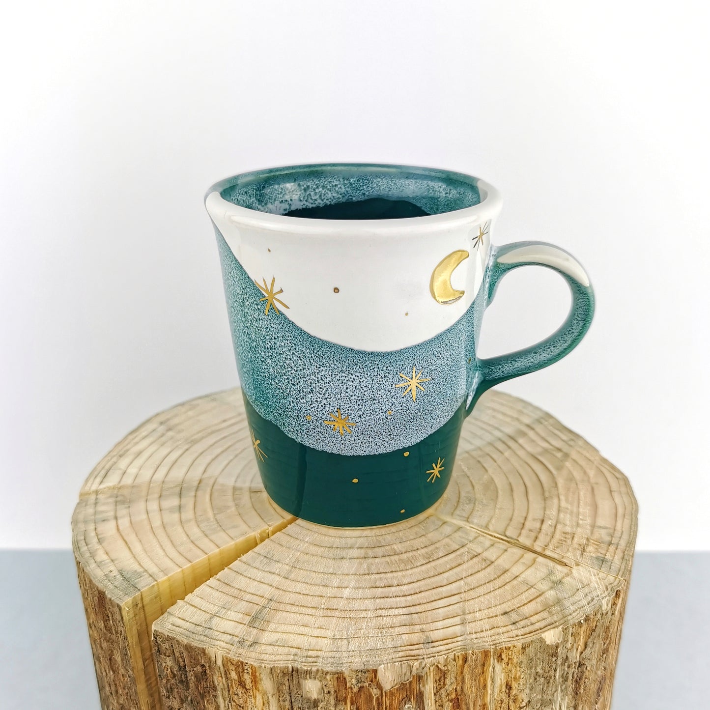 Gold Moon With Stars Petite Mugs - Ceramic Connoisseur