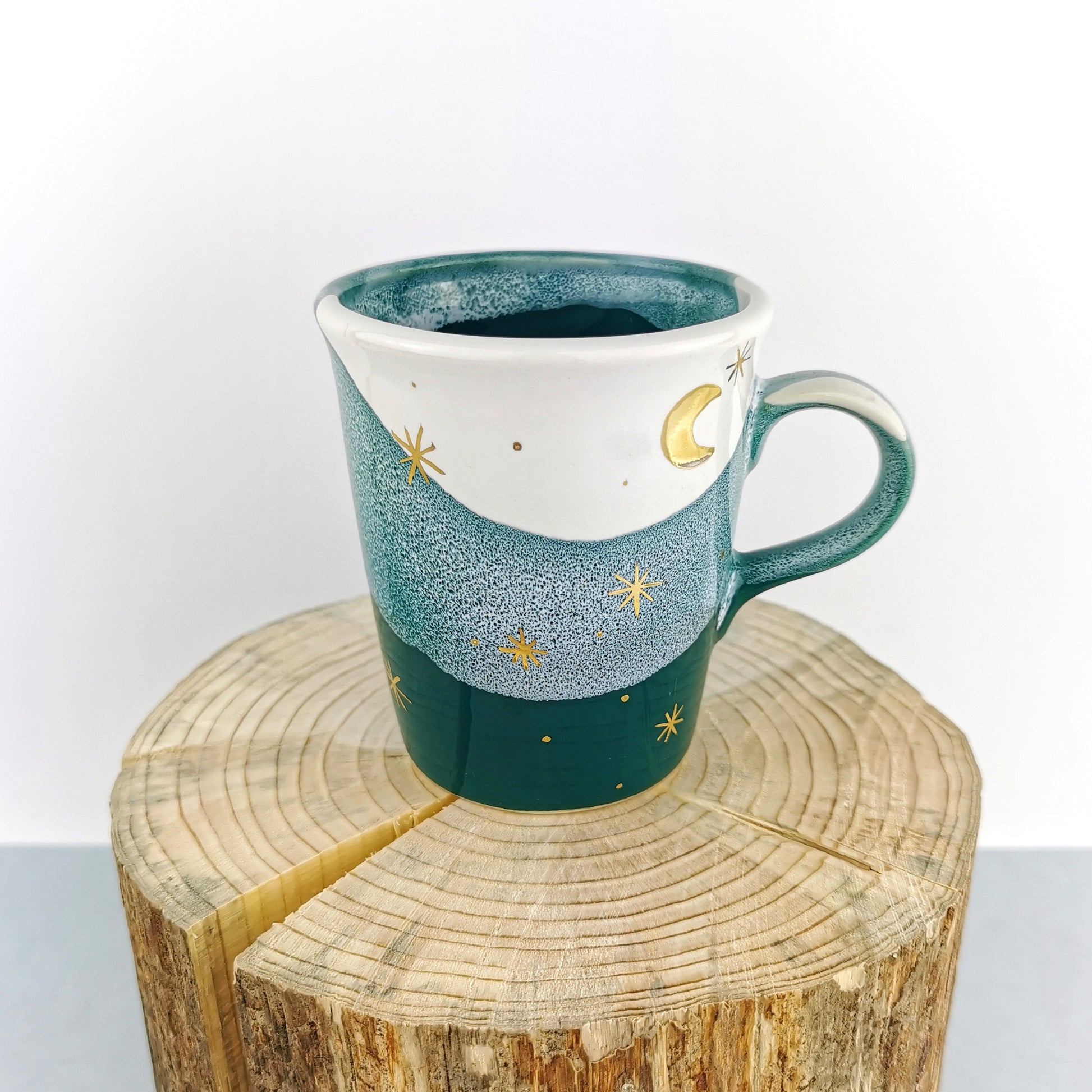 Gold Moon With Stars Petite Mugs - Ceramic Connoisseur