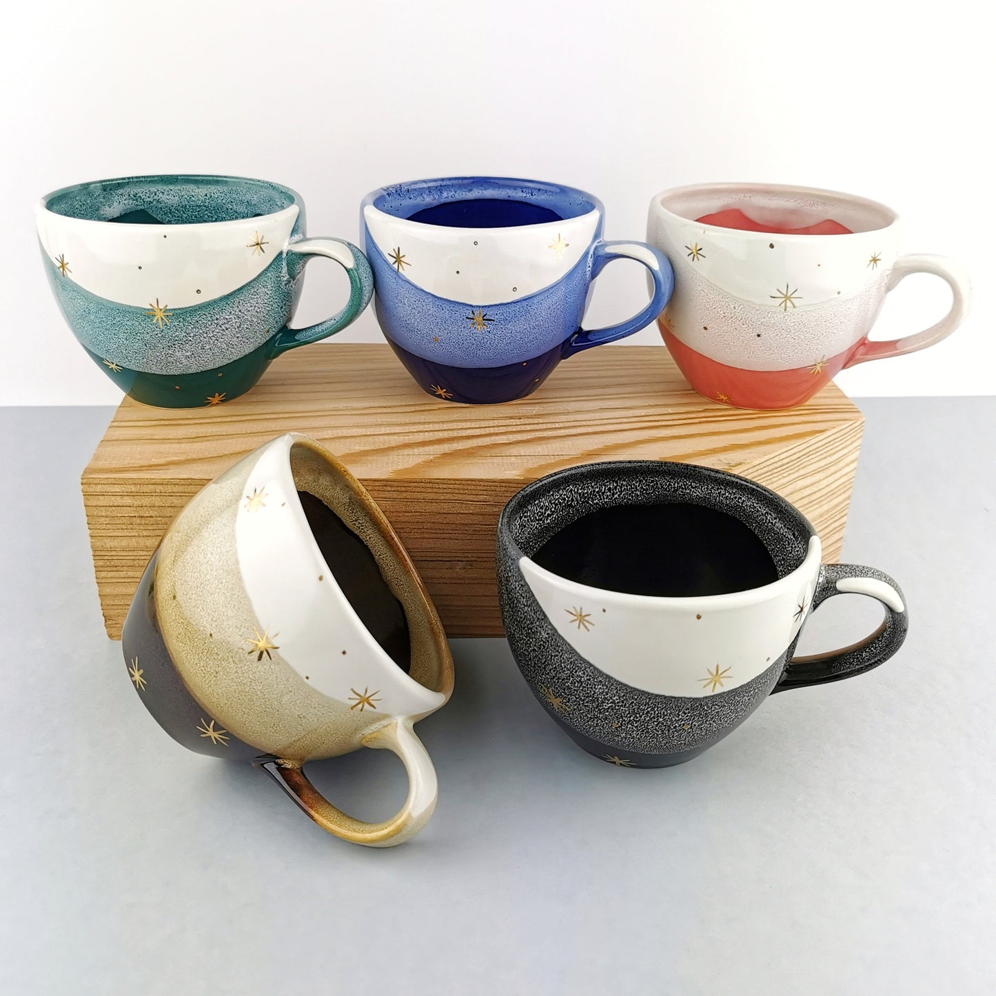 Gold Stars Cups - Ceramic Connoisseur