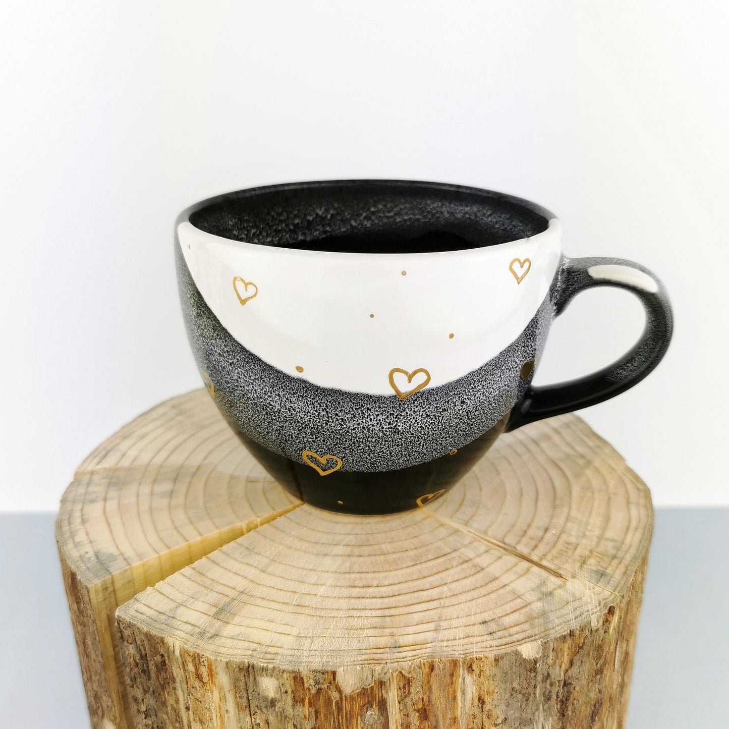 Gold Hearts Cups - Ceramic Connoisseur