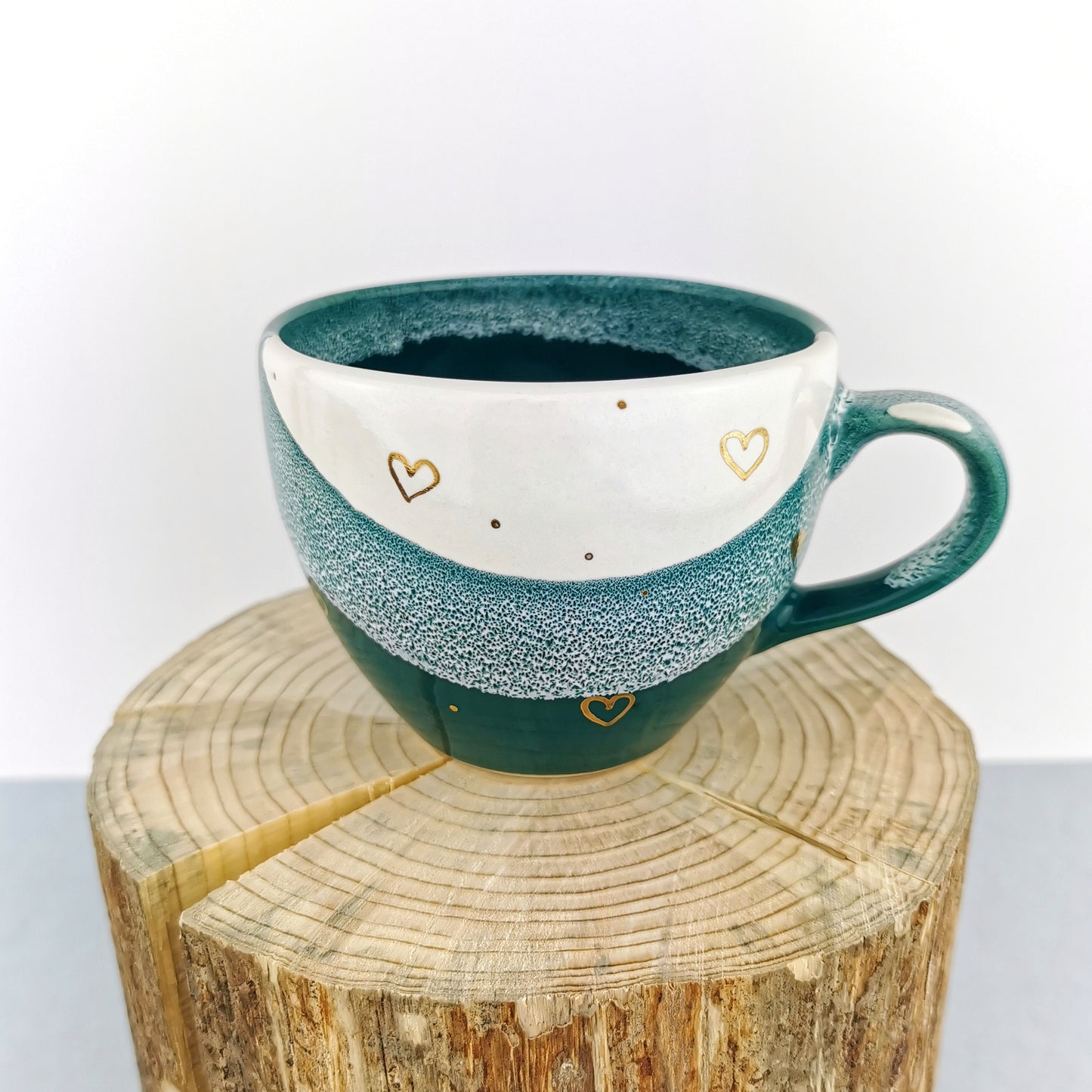 Gold Hearts Cups - Ceramic Connoisseur