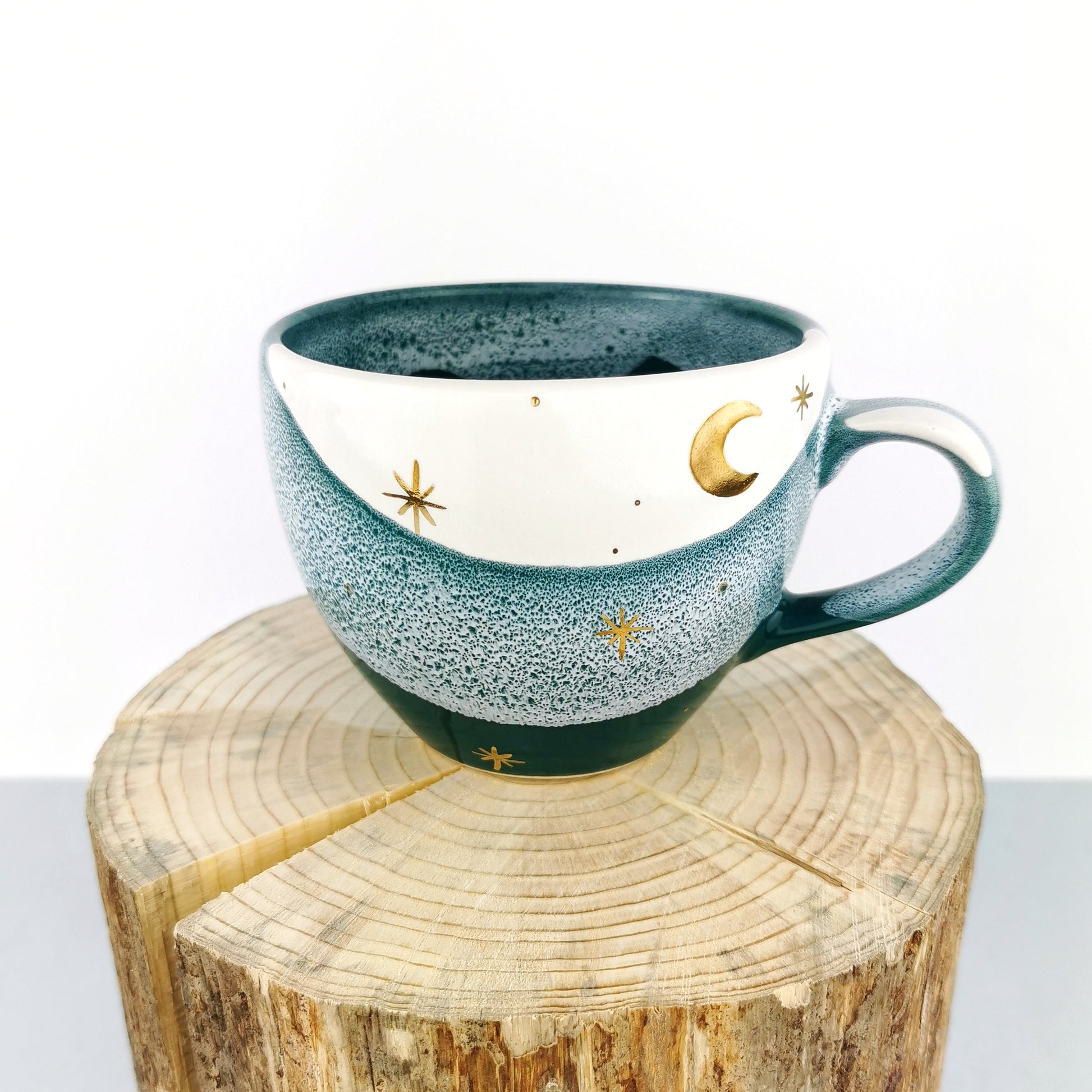 Gold Moon With Stars Cups - Ceramic Connoisseur
