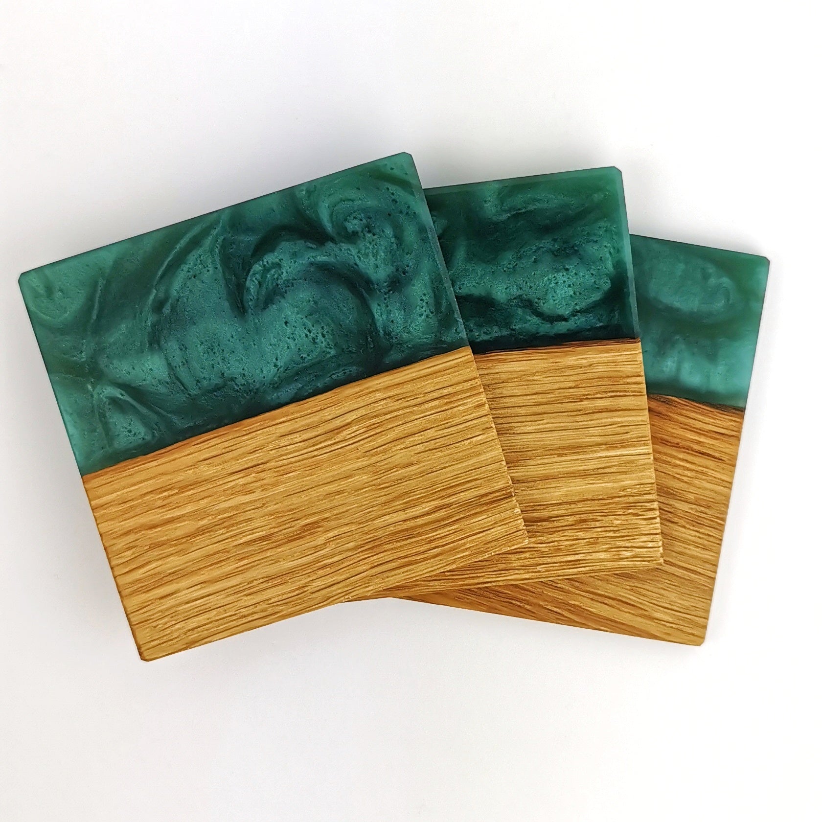 Handcrafted Wooden Drink Coasters, Handmade Epoxy Resin Art, Oak Wood  Slices With Holder, Coaster Table Setting Decor, Holiday Gift Ideas –  Ceramic Connoisseur