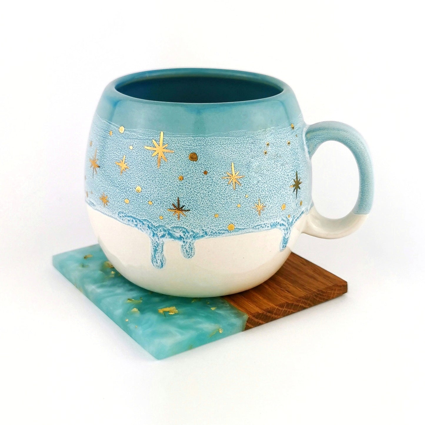 Ice Blue Barrel Mugs