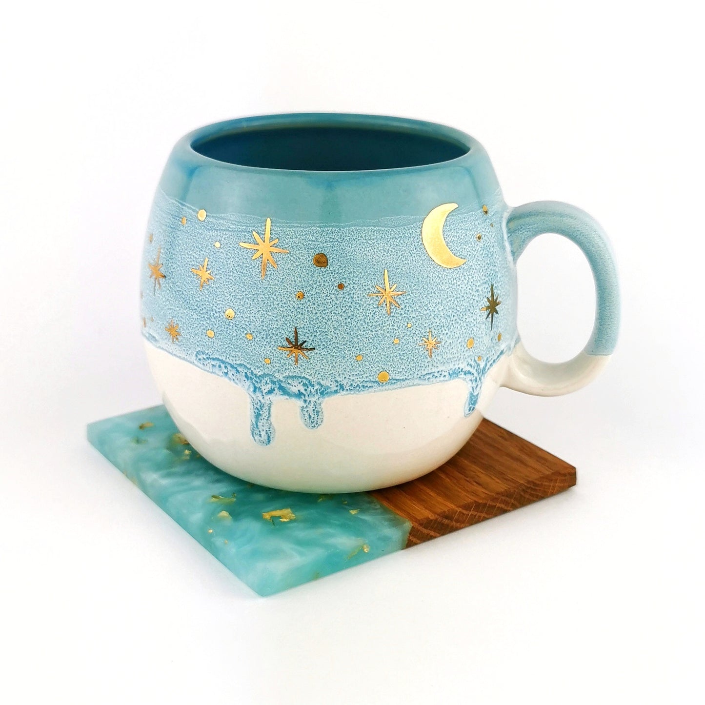 Ice Blue Barrel Mugs