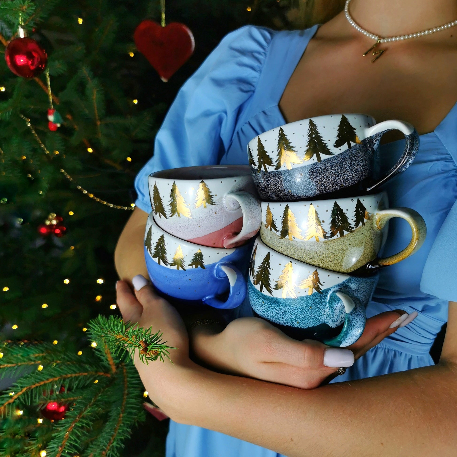 Gold Forest Cups - Ceramic Connoisseur