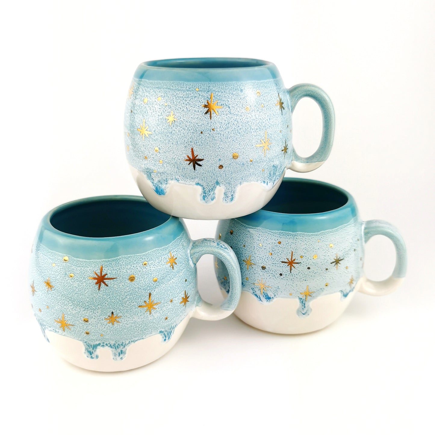 Ice Blue Barrel Mugs - Ceramic Connoisseur