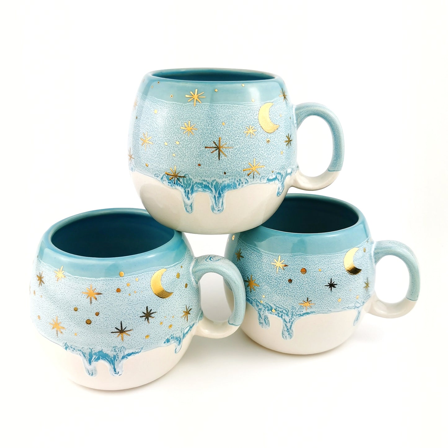 Ice Blue Barrel Mugs - Ceramic Connoisseur