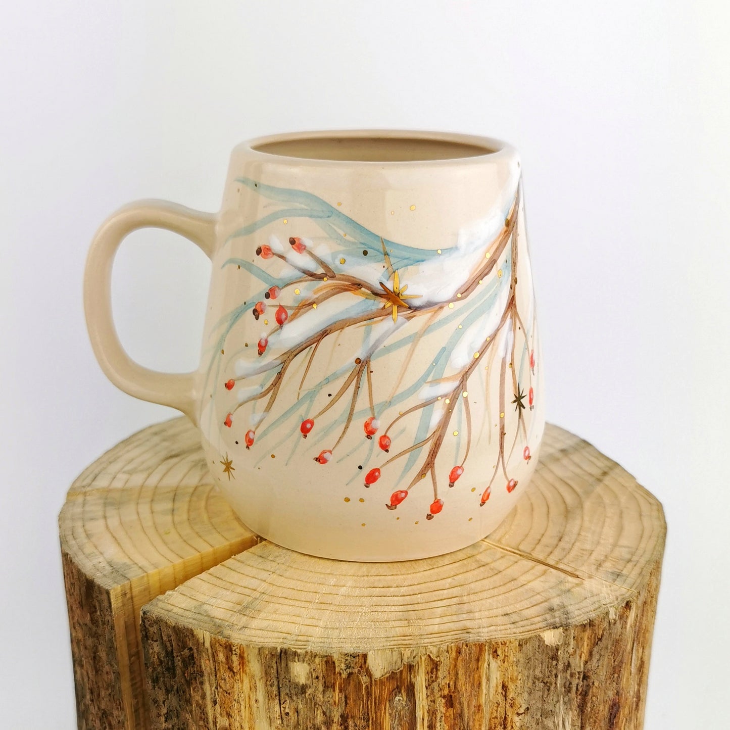 Gold Birds Mugs - Ceramic Connoisseur