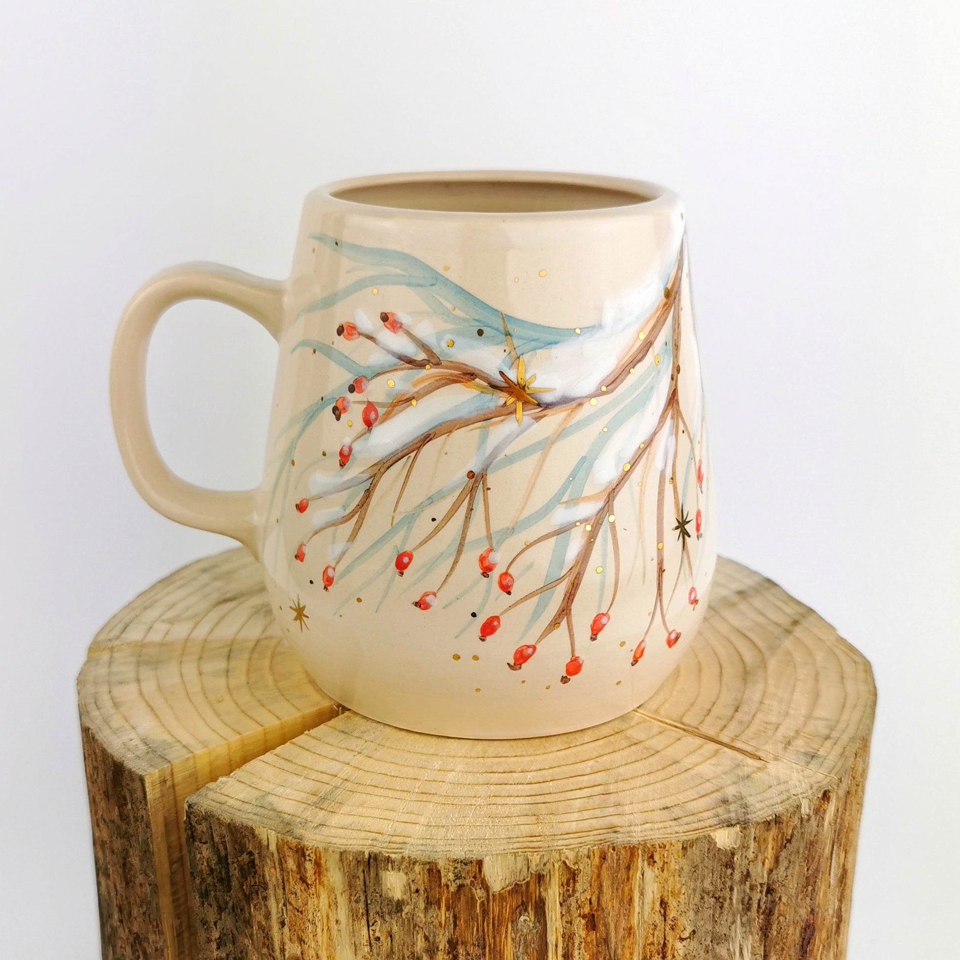 Gold Birds Mugs - Ceramic Connoisseur