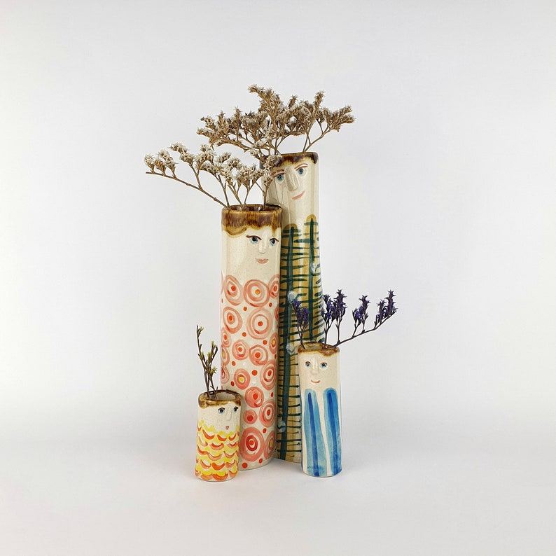 Happy Family Bud Vases - Ceramic Connoisseur