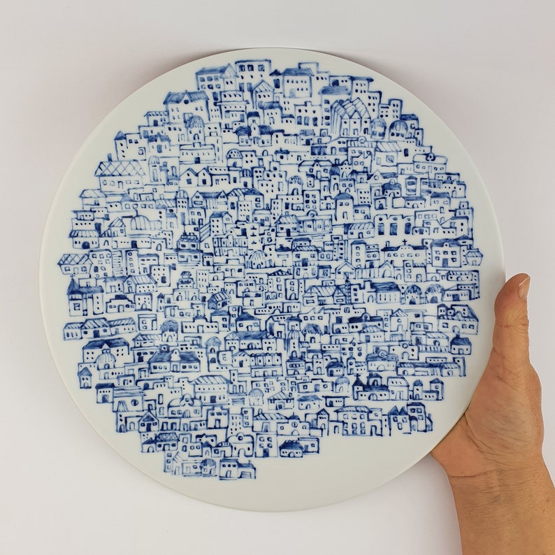 Blue City Plate - Ceramic Connoisseur