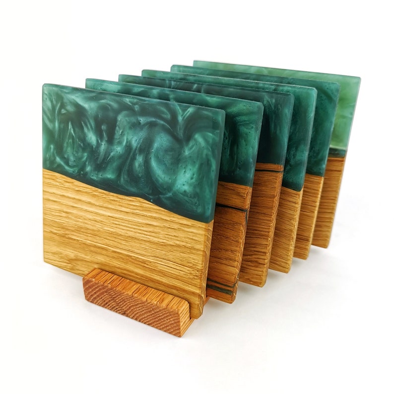 Green Barrel Mugs With Coasters - Ceramic Connoisseur