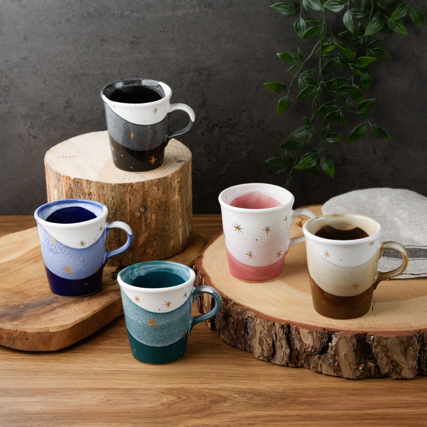 Gold Stars Petite Mugs - Ceramic Connoisseur