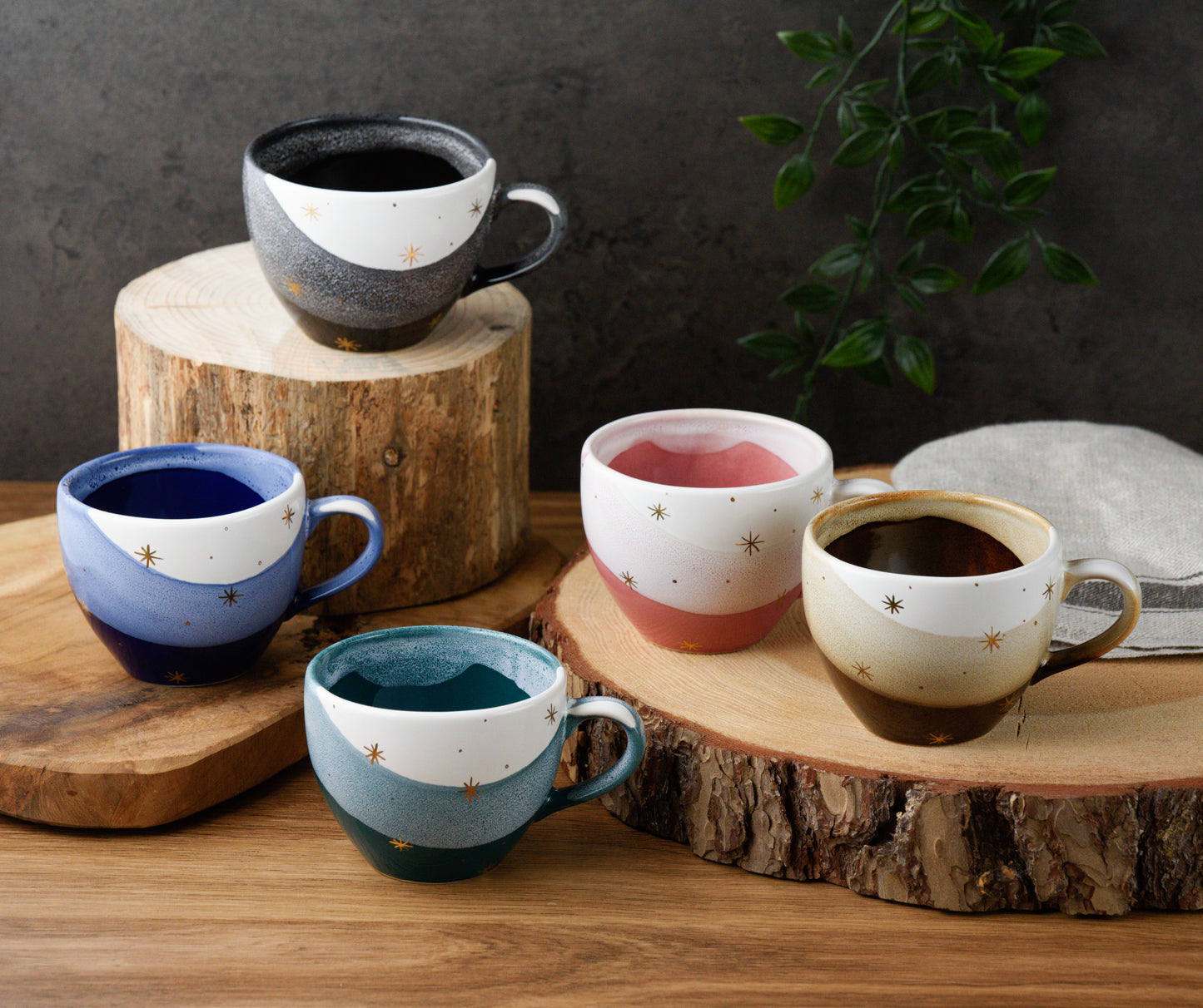 Gold Stars Cups - Ceramic Connoisseur