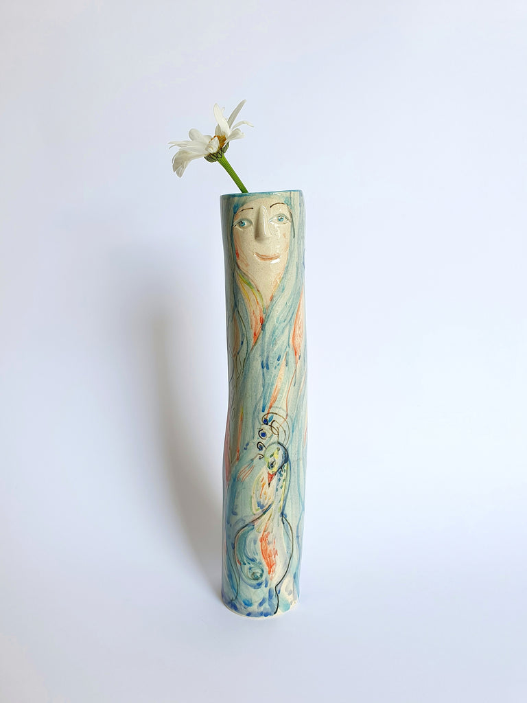 Peacock Family Bud Vases - Ceramic Connoisseur