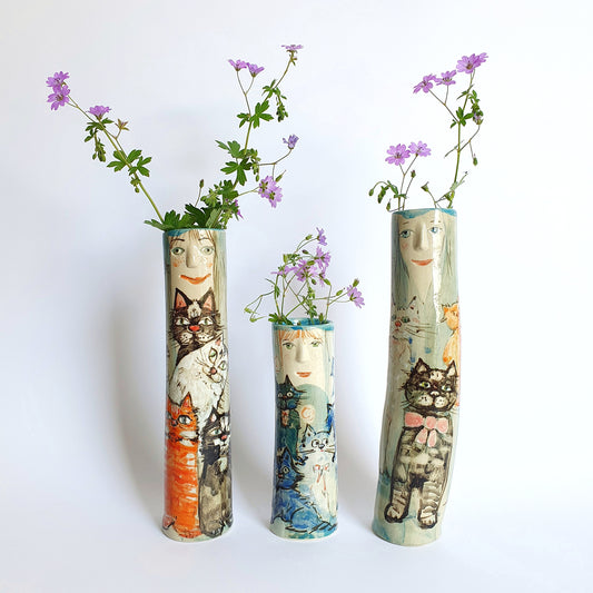 Cats Bud Vases - Ceramic Connoisseur