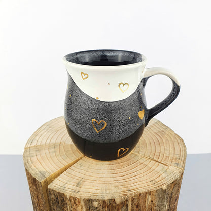 Gold Hearts Belly Mugs - Ceramic Connoisseur