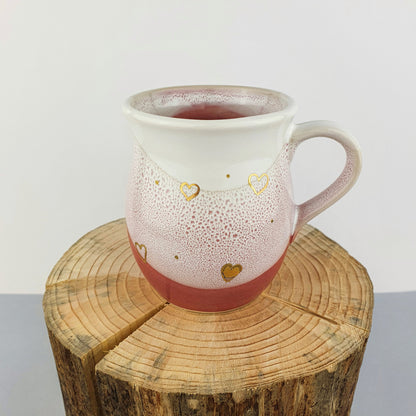 Gold Hearts Belly Mugs - Ceramic Connoisseur