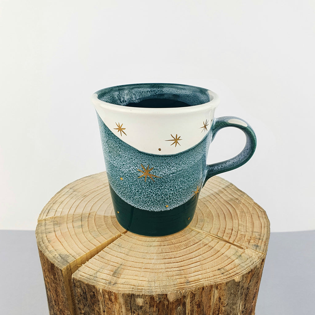 Gold Stars Petite Mugs - Ceramic Connoisseur