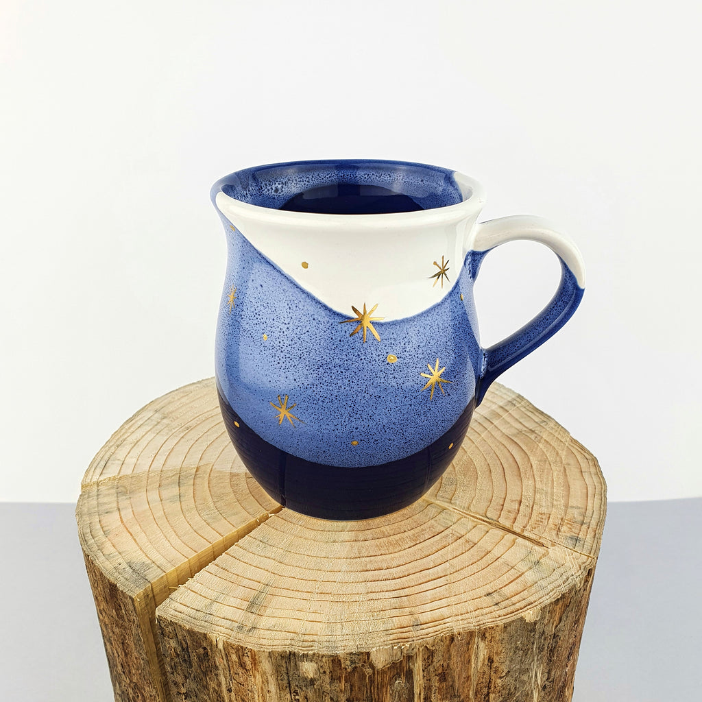 Gold Stars Belly Mugs - Ceramic Connoisseur