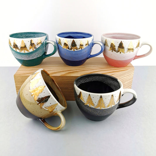 Gold Forest Cups - Ceramic Connoisseur