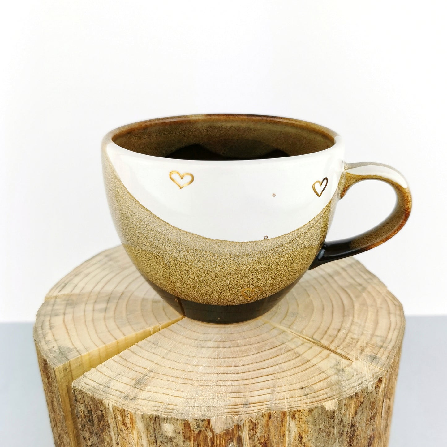 Gold Hearts Cups - Ceramic Connoisseur