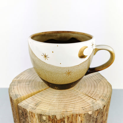 Gold Moon With Stars Cups - Ceramic Connoisseur
