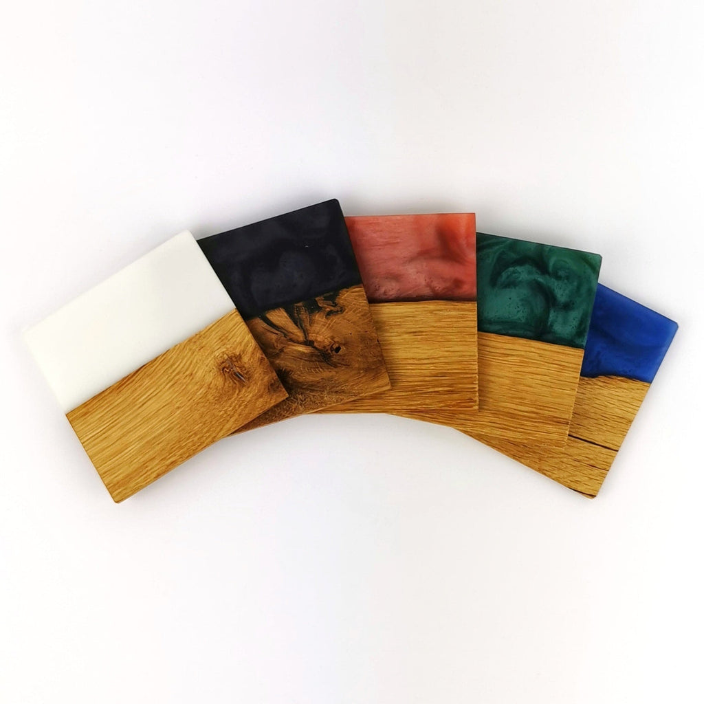 Wooden Epoxy Resin Drink Coasters - Ceramic Connoisseur