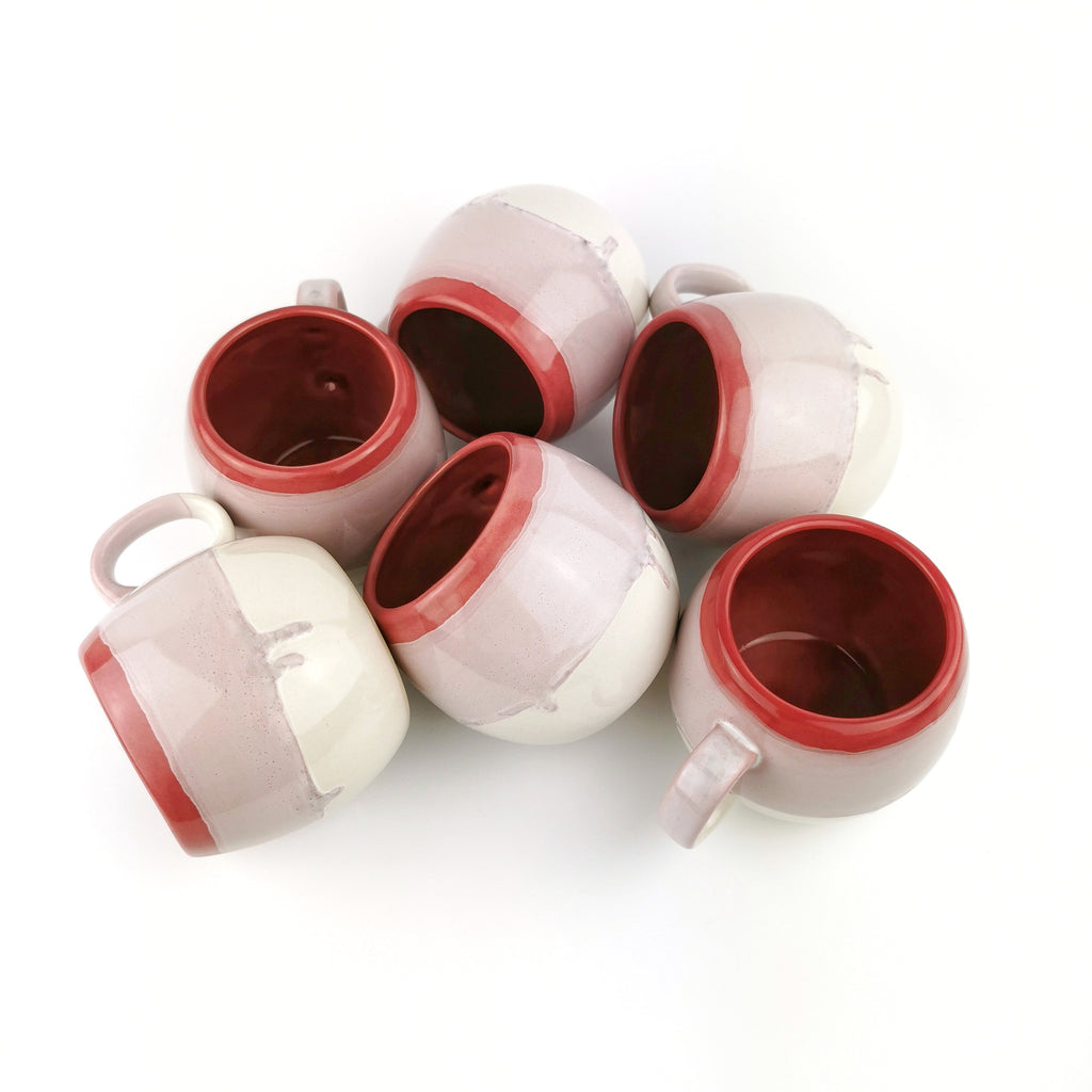 Pink Barrel Mugs With Coasters - Ceramic Connoisseur
