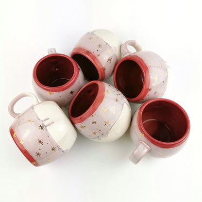 Pink Barrel Mugs With Coasters - Ceramic Connoisseur