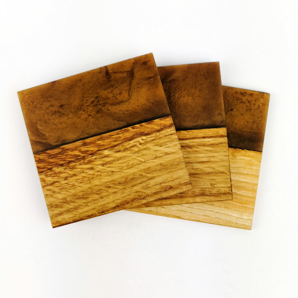 Wooden Epoxy Resin Drink Coasters - Ceramic Connoisseur