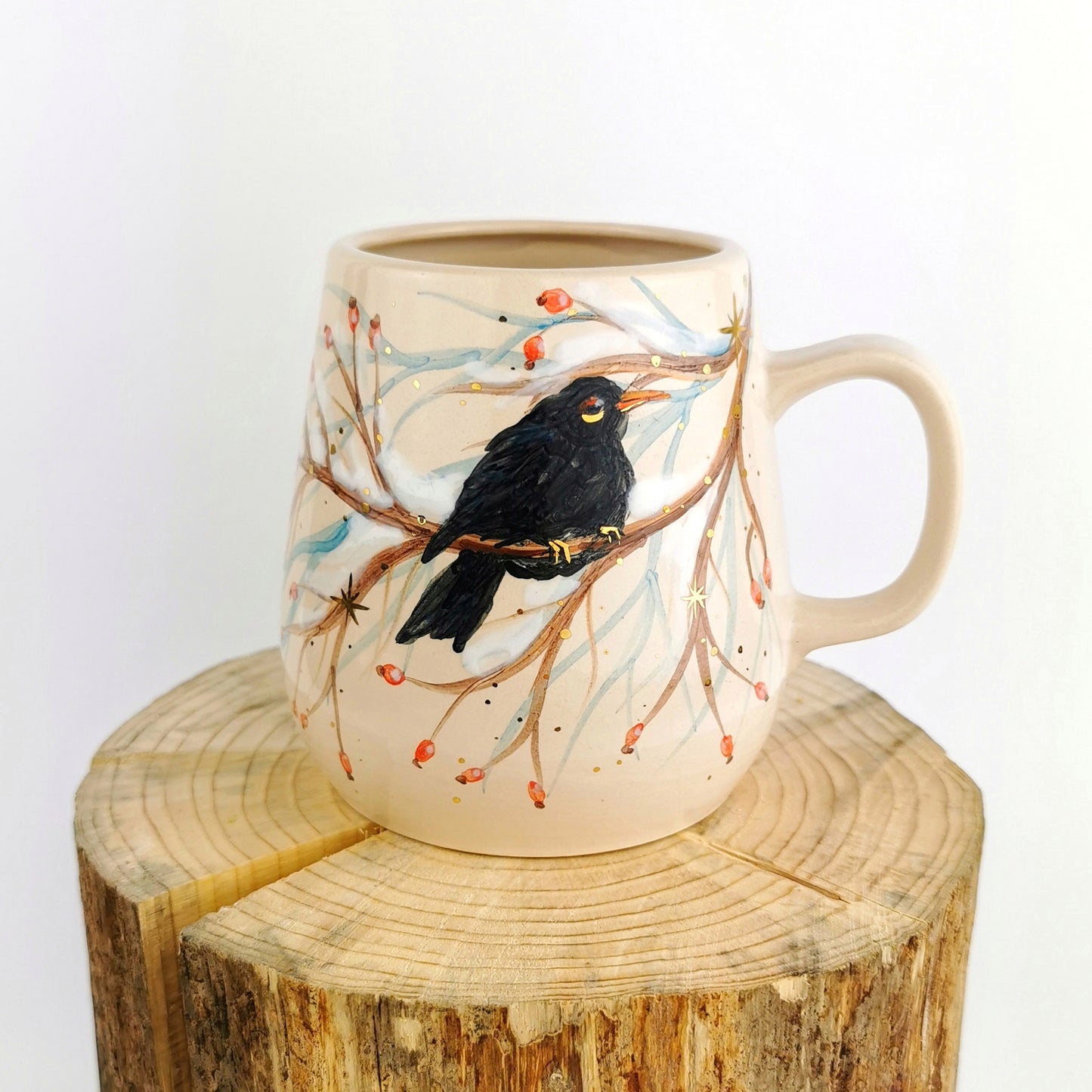 Gold Birds Mugs - Ceramic Connoisseur