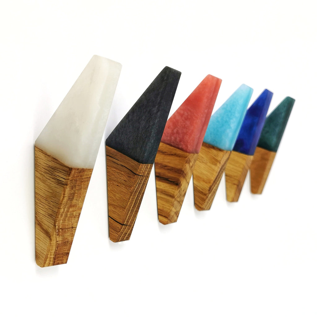Wooden Epoxy Resin Wall Hooks - Ceramic Connoisseur