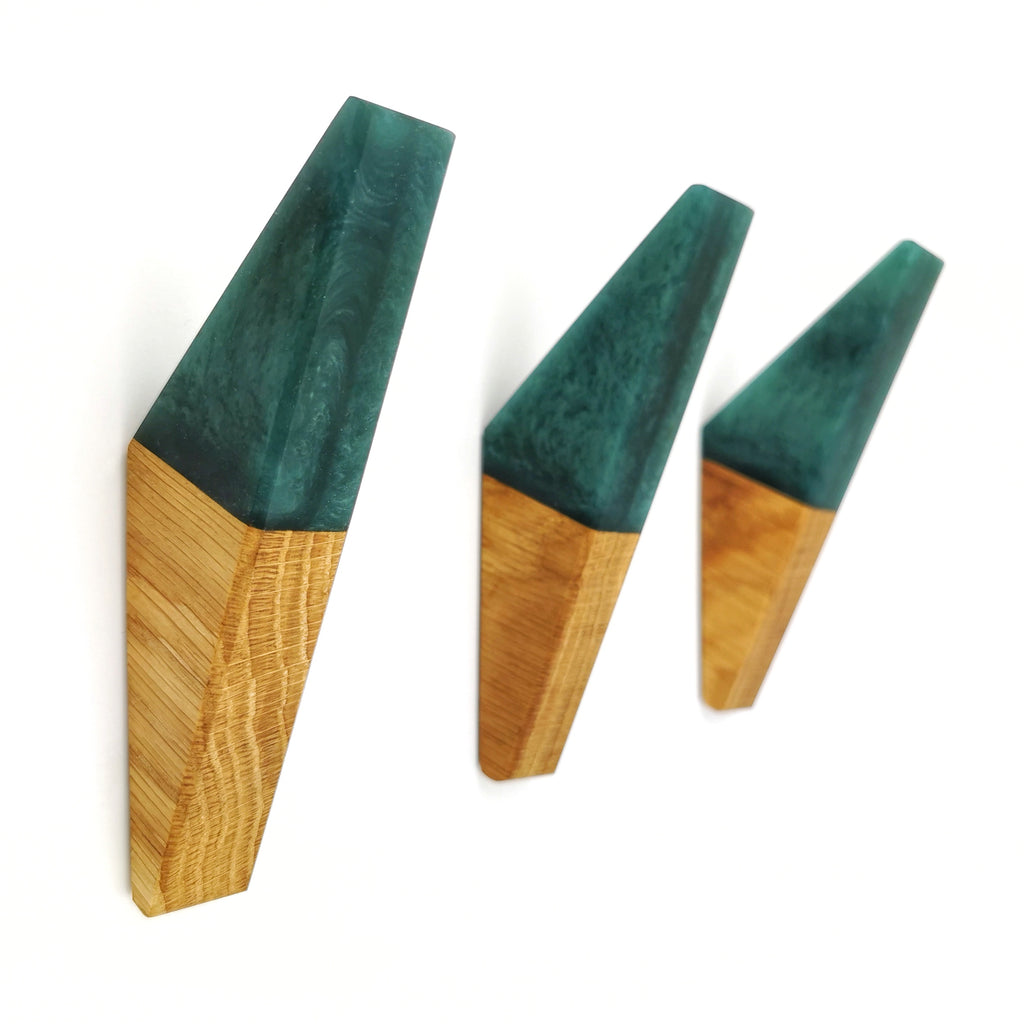 Wooden Epoxy Resin Wall Hooks - Ceramic Connoisseur