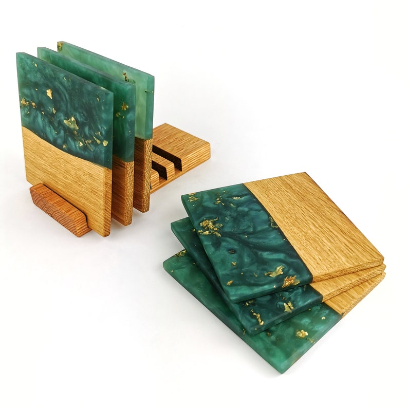 Green Barrel Mugs With Coasters - Ceramic Connoisseur