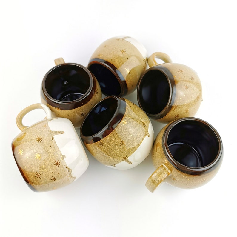 Brown Barrel Mugs With Coasters - Ceramic Connoisseur